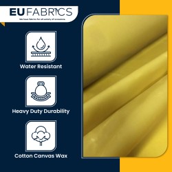 Gold 6oz Waxed Cotton Fabric Waterproof | EU Fabrics