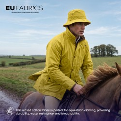Gold 6oz Waxed Cotton Fabric Waterproof | EU Fabrics