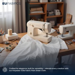 Polyester Voile Fabric - Sheer Curtain Cloth | EU Fabrics