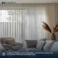 Polyester Voile Fabric - Sheer Curtain Cloth | EU Fabrics