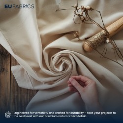 Lightweight Calico Fabric - 150cm Wide Cotton | EU Fabrics