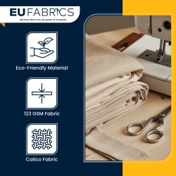 Lightweight Calico Fabric - 150cm Wide Cotton | EU Fabrics
