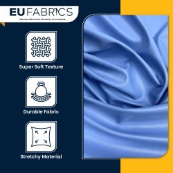 Sky Blue Stretch Faux Leather Fabric - Clearance