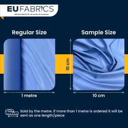 Sky Blue Stretch Faux Leather Fabric - Clearance
