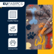 Dog Print Cuddle Fleece Fabric