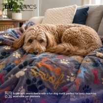 Dog Print Cuddle Fleece Fabric