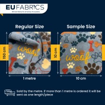 Dog Print Cuddle Fleece Fabric