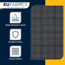 Waterproof Waxed Cotton Fabric Check Pattern