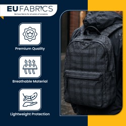 Waterproof Waxed Cotton Fabric Check Pattern