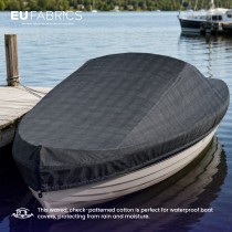 Waterproof Waxed Cotton Fabric Check Pattern