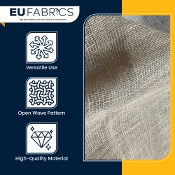 Frost Hessian Fabric - Open Weave 100cm Wide