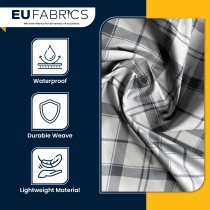 Waterproof Cotton Canvas Fabric Tartan Check