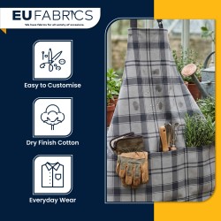 Waterproof Cotton Canvas Fabric Tartan Check