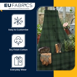 Waterproof Cotton Canvas Fabric Tartan Check