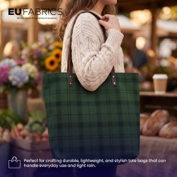 Waterproof Cotton Canvas Fabric Tartan Check