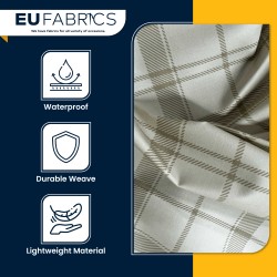 Waterproof Cotton Canvas Fabric Tartan Check