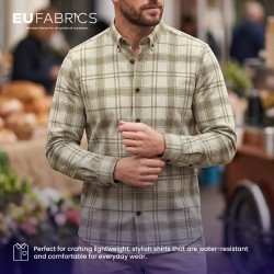 Waterproof Cotton Canvas Fabric Tartan Check