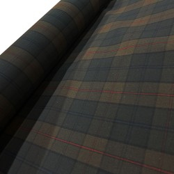 Dry Waxed Tartan Cotton Fabric P200