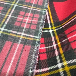 Dry Waxed Tartan Cotton Fabric P200