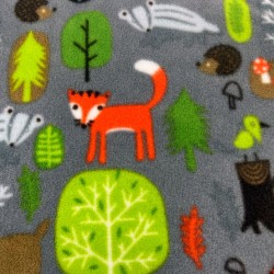 Fleece Material Kids Print Design Fabric