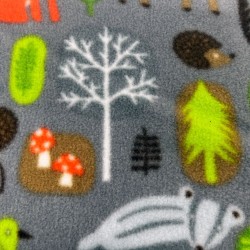 Fleece Material Kids Print Design Fabric