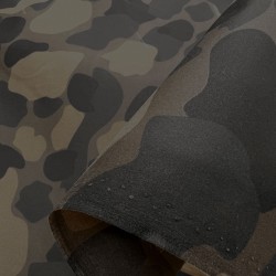 Camouflage Waterproof Waxed Cotton Fabric