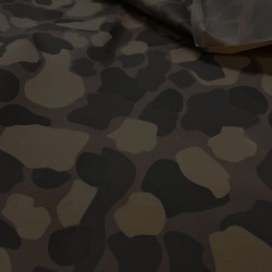 Camouflage Waterproof Waxed Cotton Fabric
