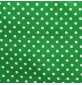 Polycotton Fabric Polka Dots Green