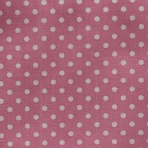 Polycotton Fabric Polka Dots Pink