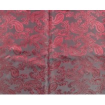 Paisley Jacquard Lining Fabric Red Teal 13