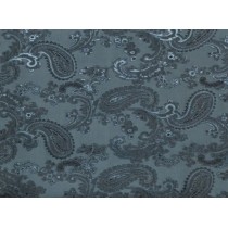 Paisley Jacquard Lining Fabric Teal 7