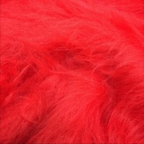 Long Pile Faux Fur Fabric Rainbow Red