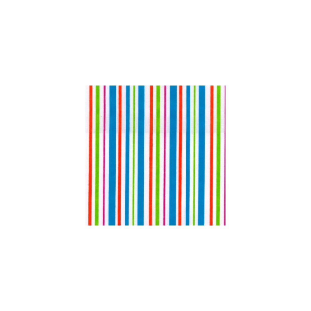 Polycotton print – Stripes Turq