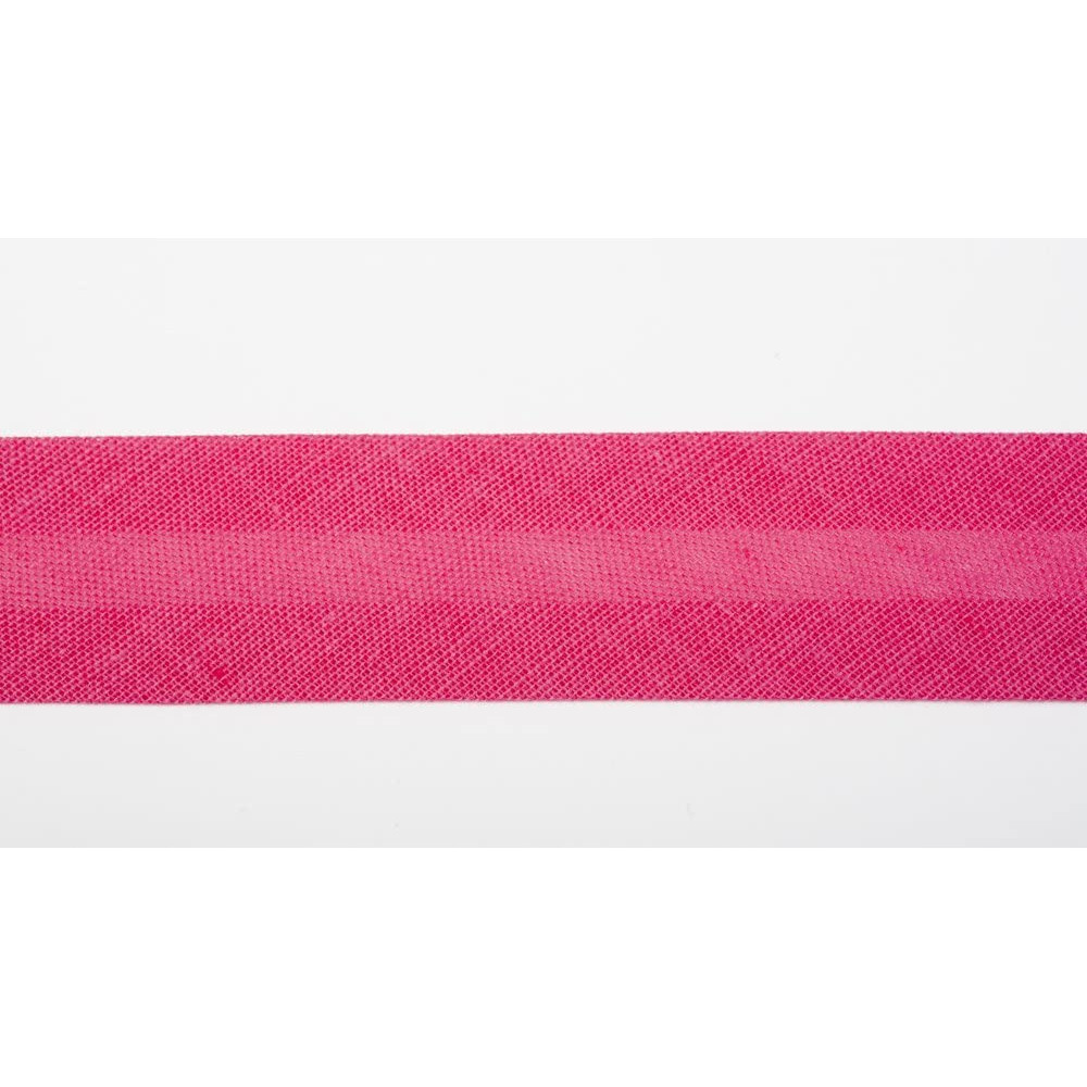 75 Uni folded bias width 20 mm pink color polycoton