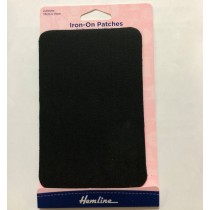 Iron On Patches - 2 Pieces 10cm x 15cm ~Black