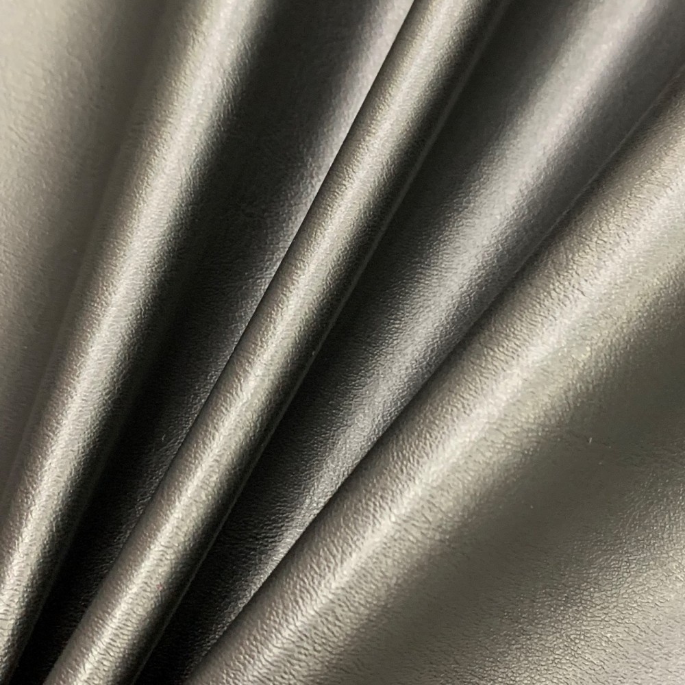 Black Faux Leather Leatherette Upholstery Material FR Fabric Fire Resistant 
