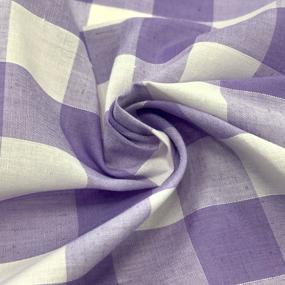 Gingham – 1 inch Checks Lilac
