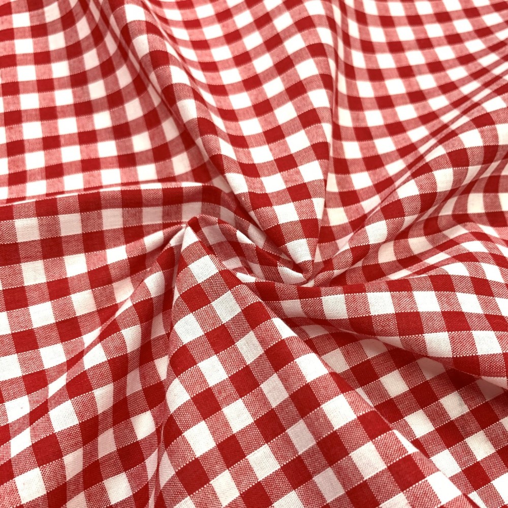 Gingham 1/12 Fabric $4.25/ yard 65% Polyester 35% Cotton Sold BTY