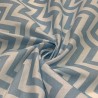 Polycotton print Chevrons Blue