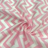 Polycotton print Chevrons Pink