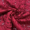 Corded Lace Fabric Dark Red