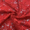 Corded Lace Fabric Red