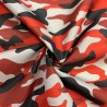 4oz WATERPROOF FABRIC PU Camouflage print Red