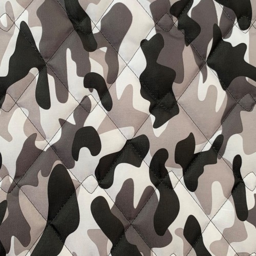 Waterproof Quilted Fabric 4oz PU Camouflage print