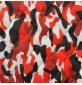 7oz WATERPROOF FABRIC PU Camouflage print Red