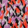 7oz WATERPROOF FABRIC PU Camouflage print Lilac