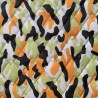 7oz WATERPROOF FABRIC PU Camouflage print Lime Black