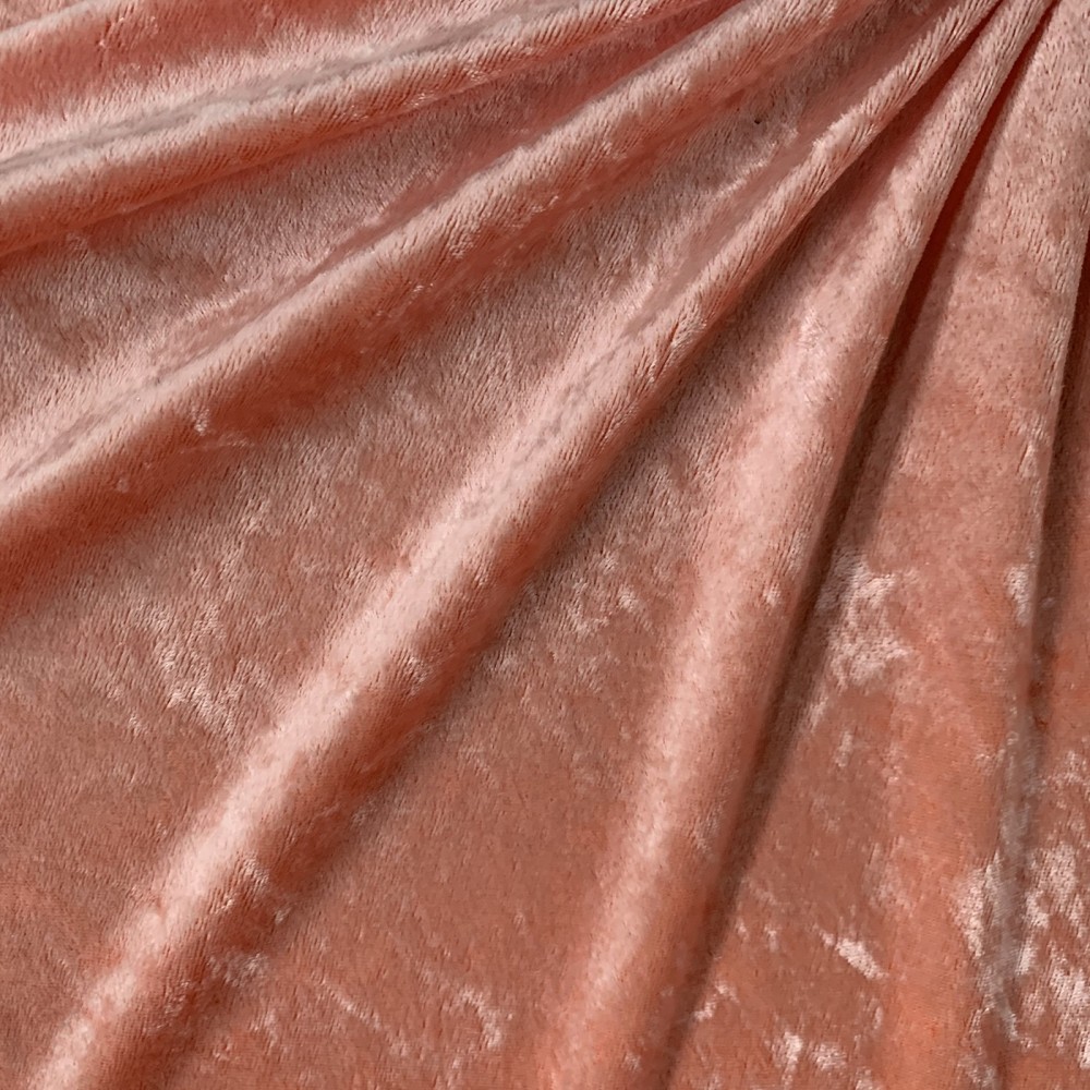 Crushed Velvet Fabric-Light Pink 150cm wide craft fabric dress fabric  velour