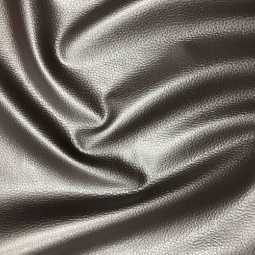 PVC Fabric Faux Leather Soft Feel Textured Leatherette Chocolate