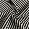 RIBBING FABRIC 55CM Tubular Stretch Knit Trimming Cuffs Garments Chunky Thick Black White Stripes